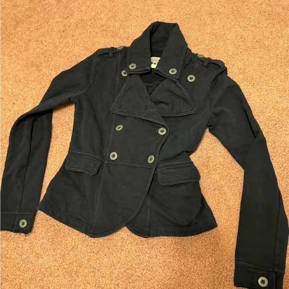 Small Converse Y2k Blue Button Pea Cost Jacket Blazer Coat Skate Skater Vintage - Picture 2 of 6